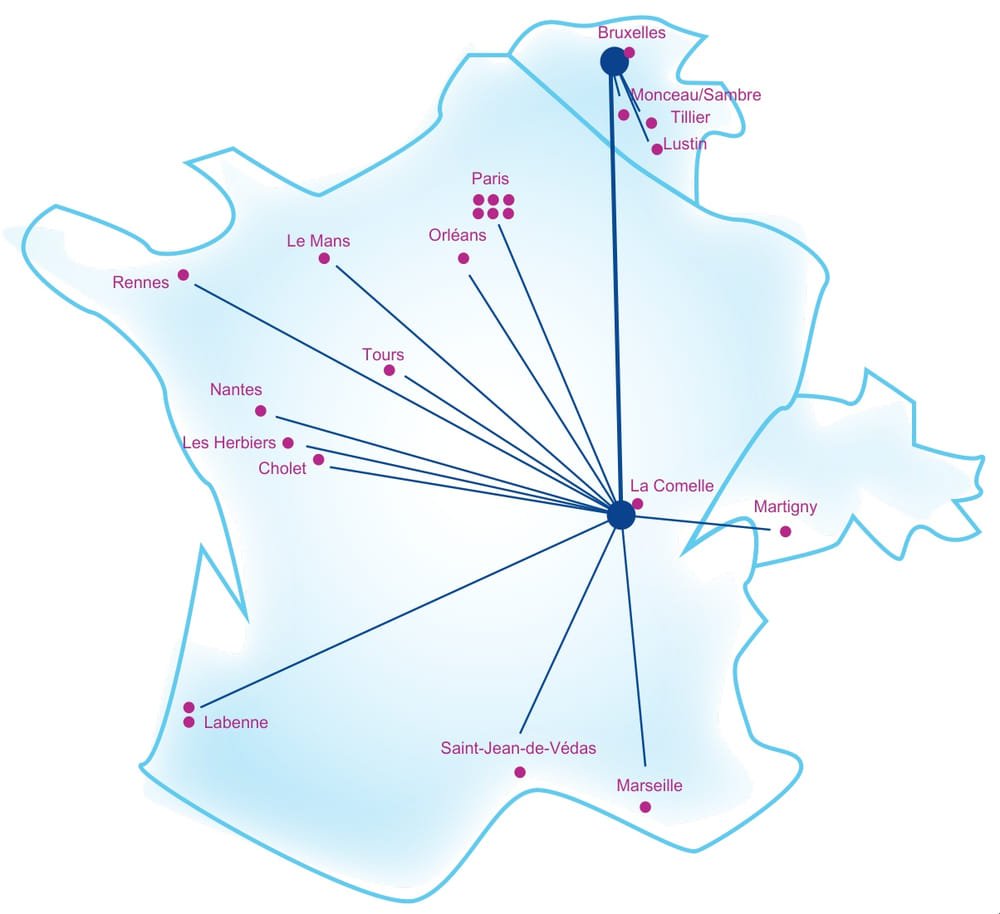 Carte des enseignants en Tai chi et Qi Gong en France de l'école corps vivant corps conscient