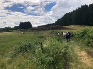 Groupe se baladant dans les montagnes